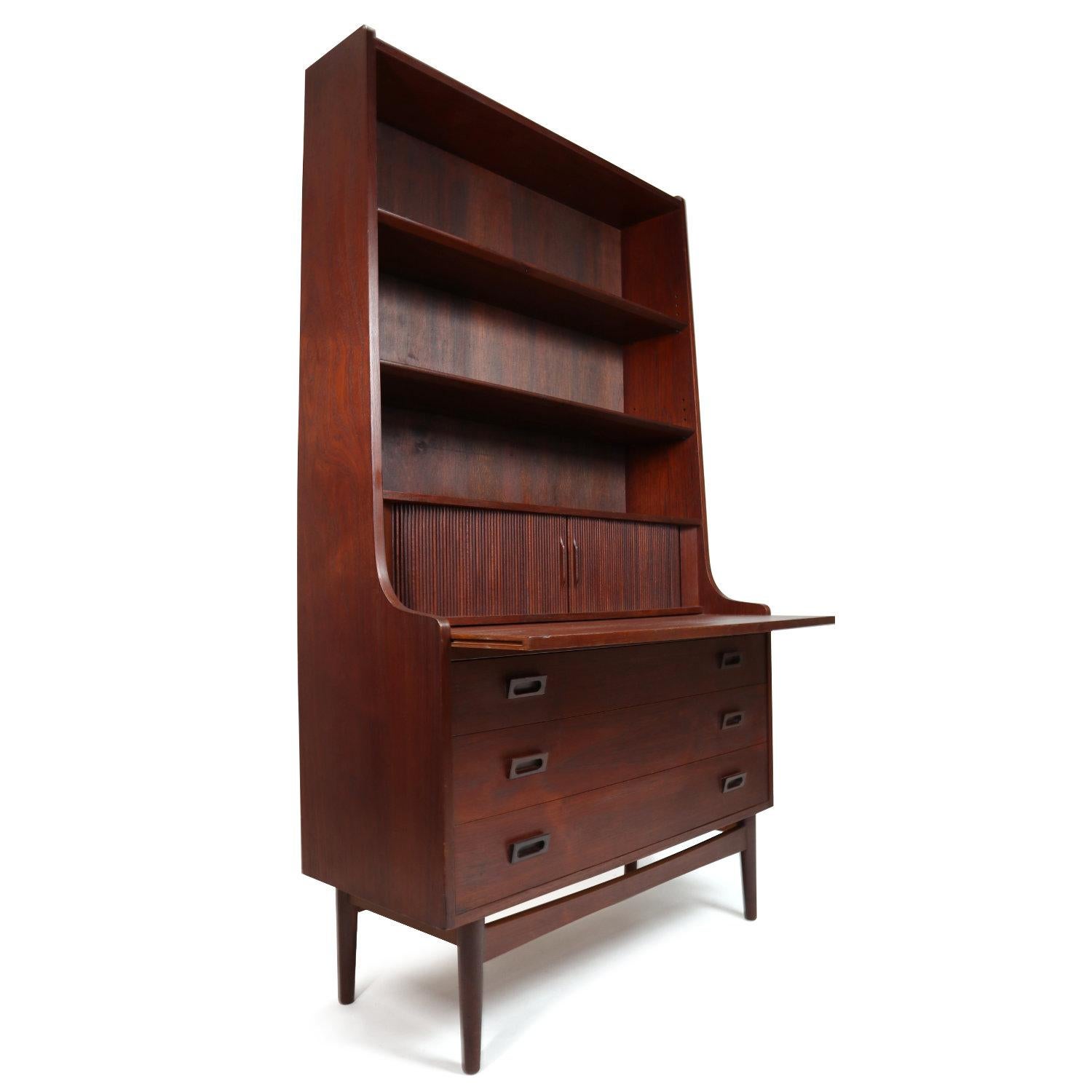 bookcase with pull out desk