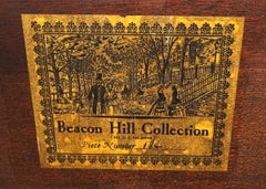 Pull Out Tray Desk Table 6 Inlayed Drawers Federal Style High Chest Dresser MINT