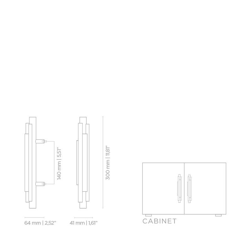 Brubeck TW5002  Hardware für Schränke  Kabinettgriff (21. Jahrhundert und zeitgenössisch) im Angebot