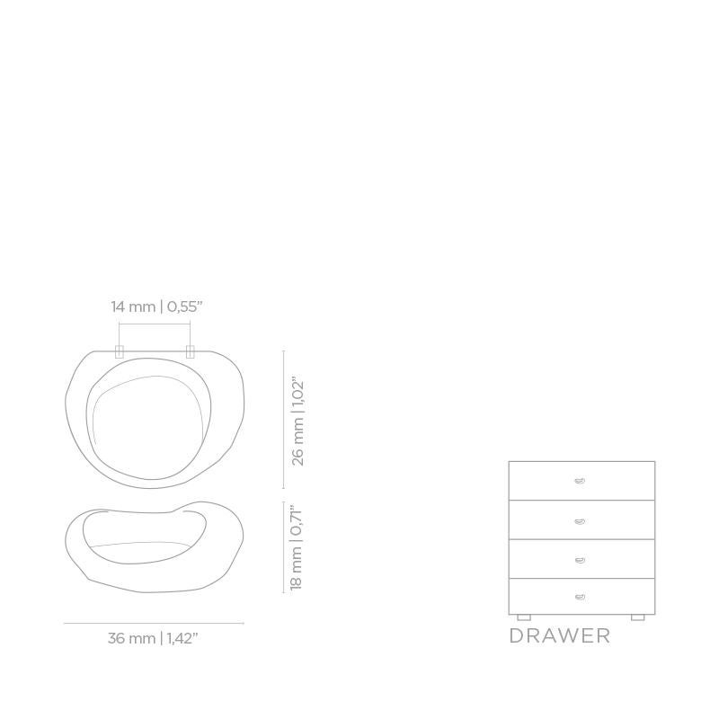 Polished Ergos CM3011  Cabinet Hardware  Drawer Handle For Sale