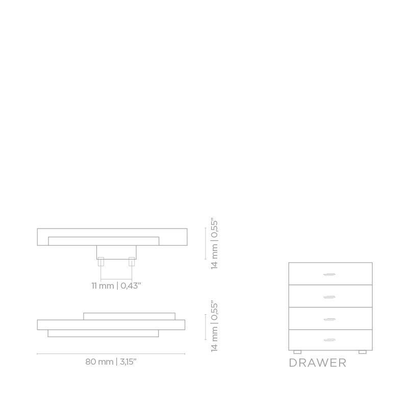 Polished Skyline CM3002  Cabinet Hardware  Drawer Handle For Sale