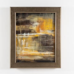 Olio su tela astratto con cornice di Pulliam