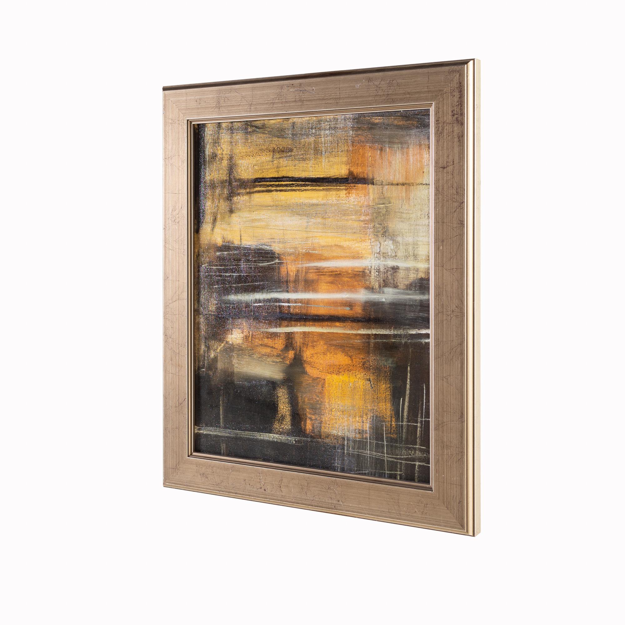 Modern Pulliam Abstract Framed Oil Painting on Canvas For Sale