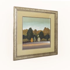 Pulliam Framed Treeline Painting