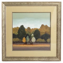 Pulliam Framed Treeline Painting