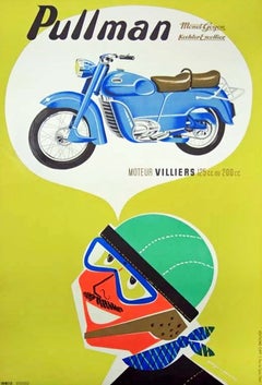 Affiche originale « Pullman Monet-Goyon Motorcycles » par Gouju & Amalric, 1960