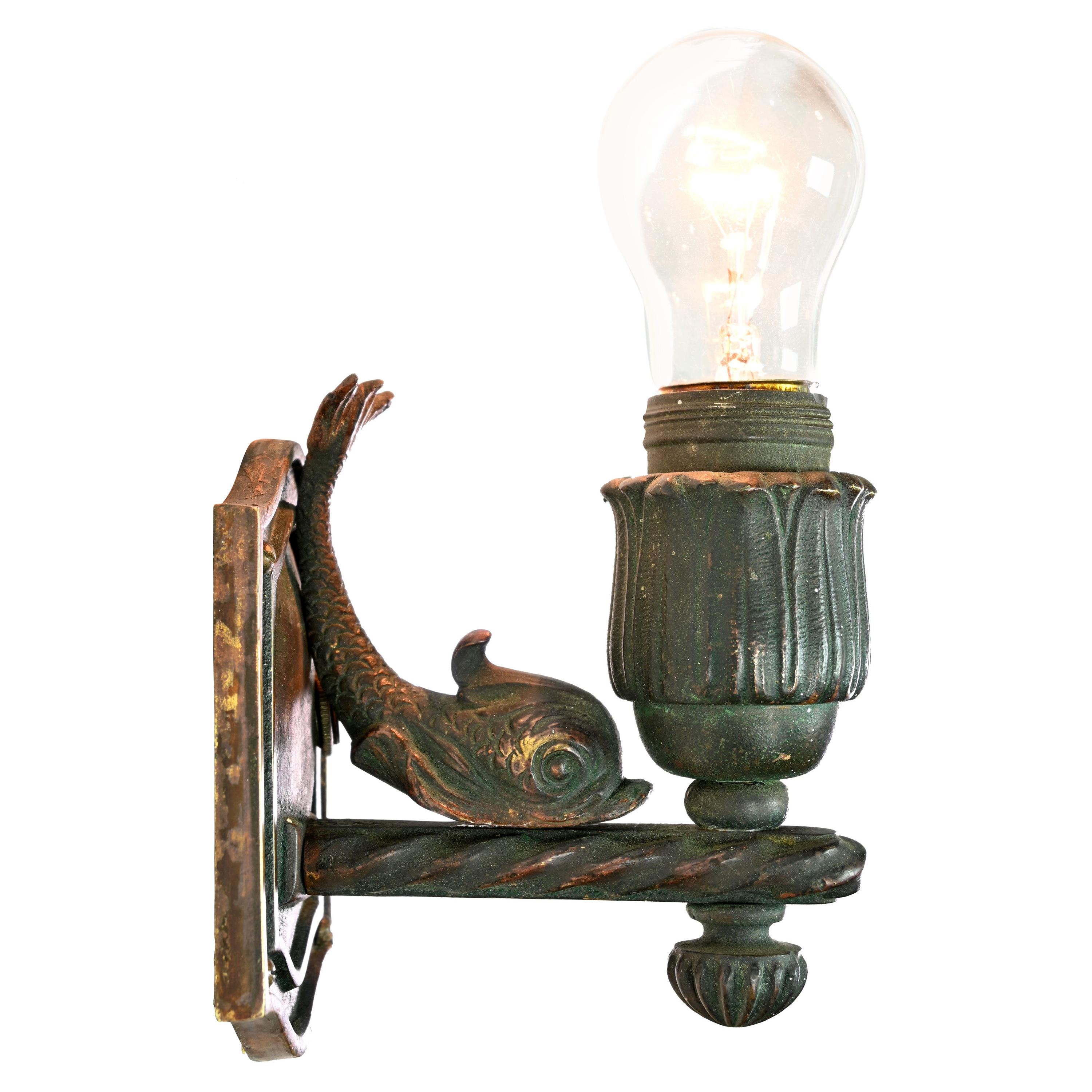 Pullman Train Car Sconce with Fish and Switch