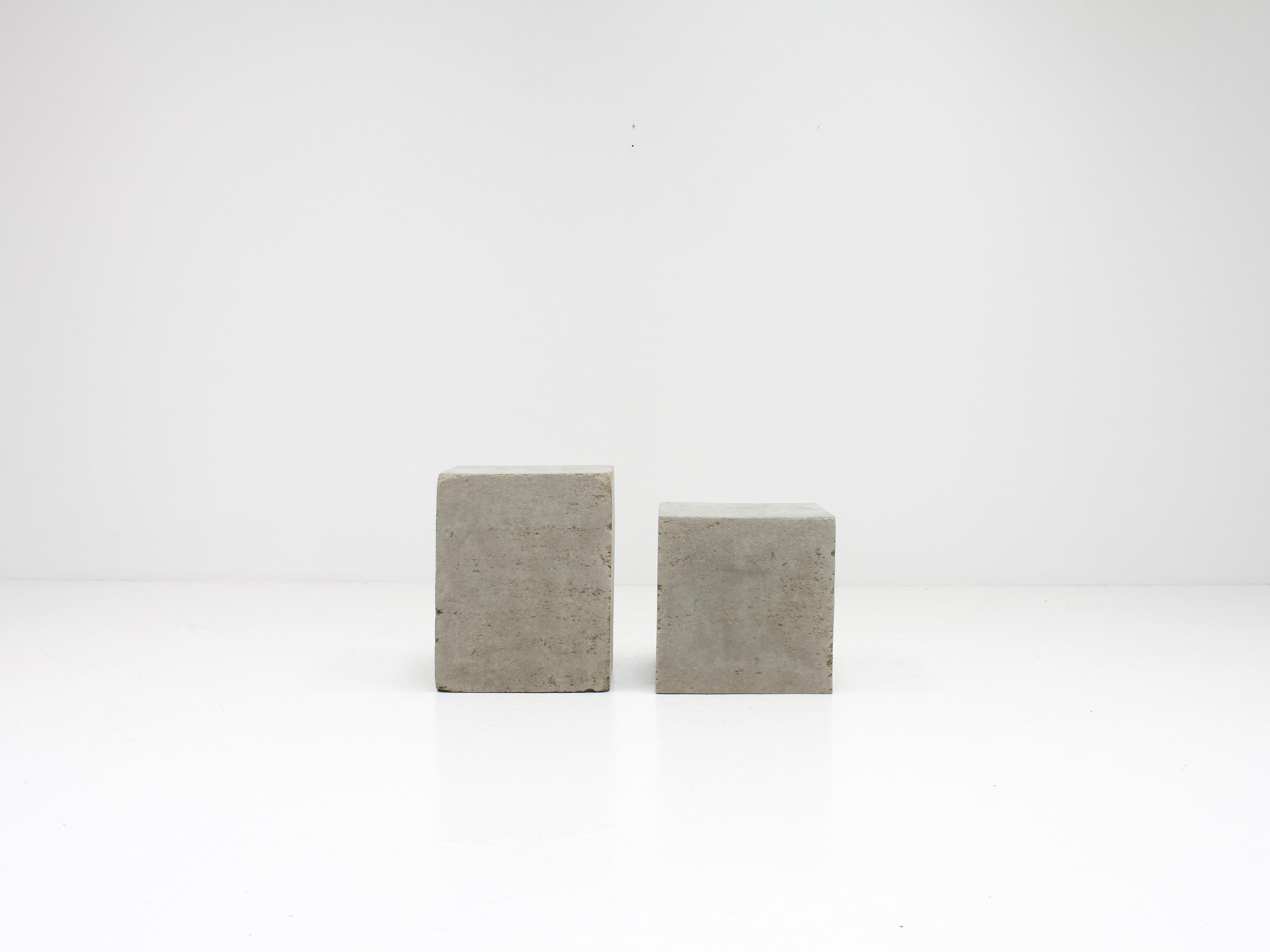 Contemporary Pulp Blocks, Recycled Paper Pulp Pressed Brutalist Blocks