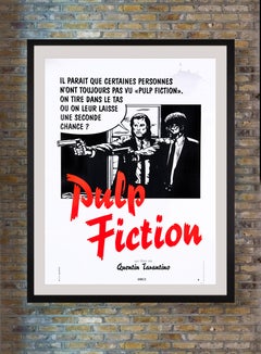 'Pulp Fiction' Original Vintage French Movie Poster by Bernard Bittler, 1994