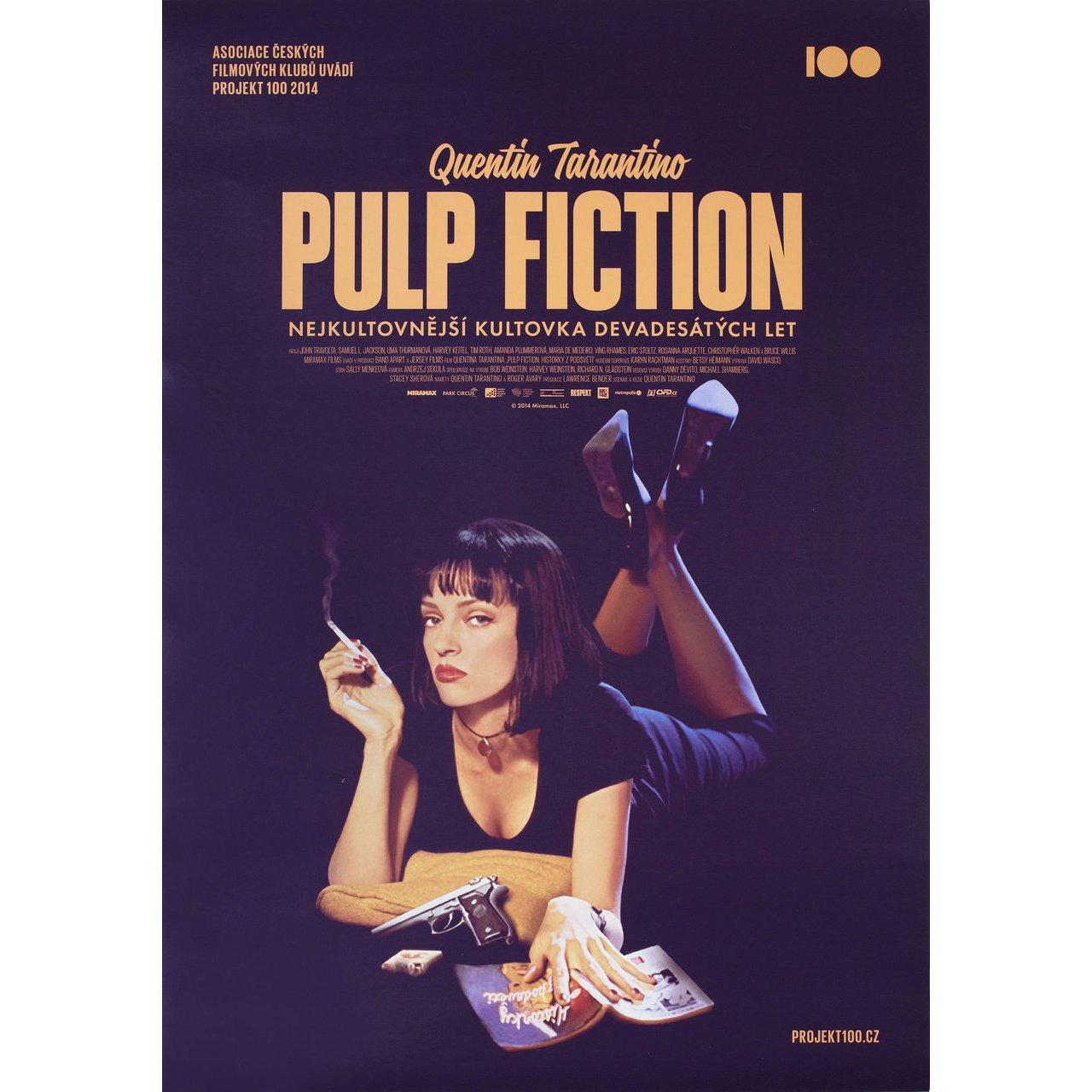 Original 2014 re-release Czech A1 poster for the 1994 film ‘Pulp Fiction’ directed by Quentin Tarantino with Tim Roth / Amanda Plummer / Laura Lovelace / John Travolta. Very good-fine condition, rolled. Please note: the size is stated in inches and