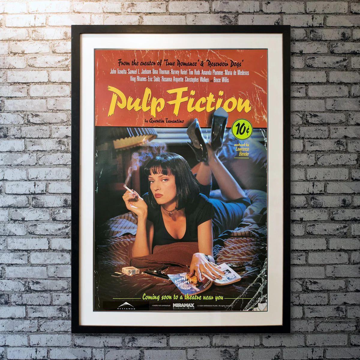 Pulp Fiction, Unframed Poster, 1994

Original One Sheet (27 x 41 inches). Original 'Lucky Strike' style one sheet for Pulp Fiction. The first poster produced for Pulp Fiction was famously recalled because they did not have clearance to use the