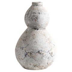 Pulp Vase, Handmade Organic Shape Textured Terracotta in Gray