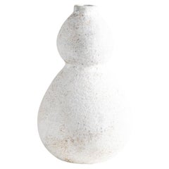 Pulp Vase, Handmade Organic Shape Textured Terracotta in White