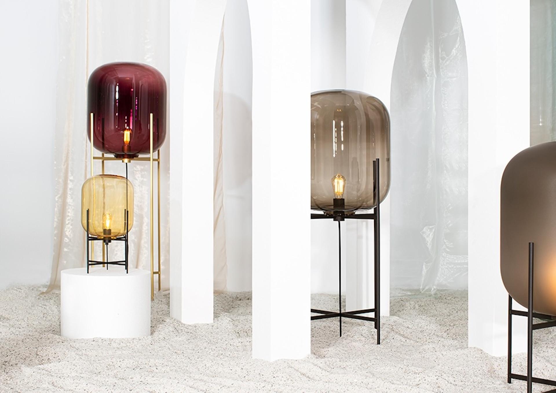 Pulpo Oda-TABLE- oder FLOOR-Leuchte von SEBASTIAN HERKNER (Glas) im Angebot