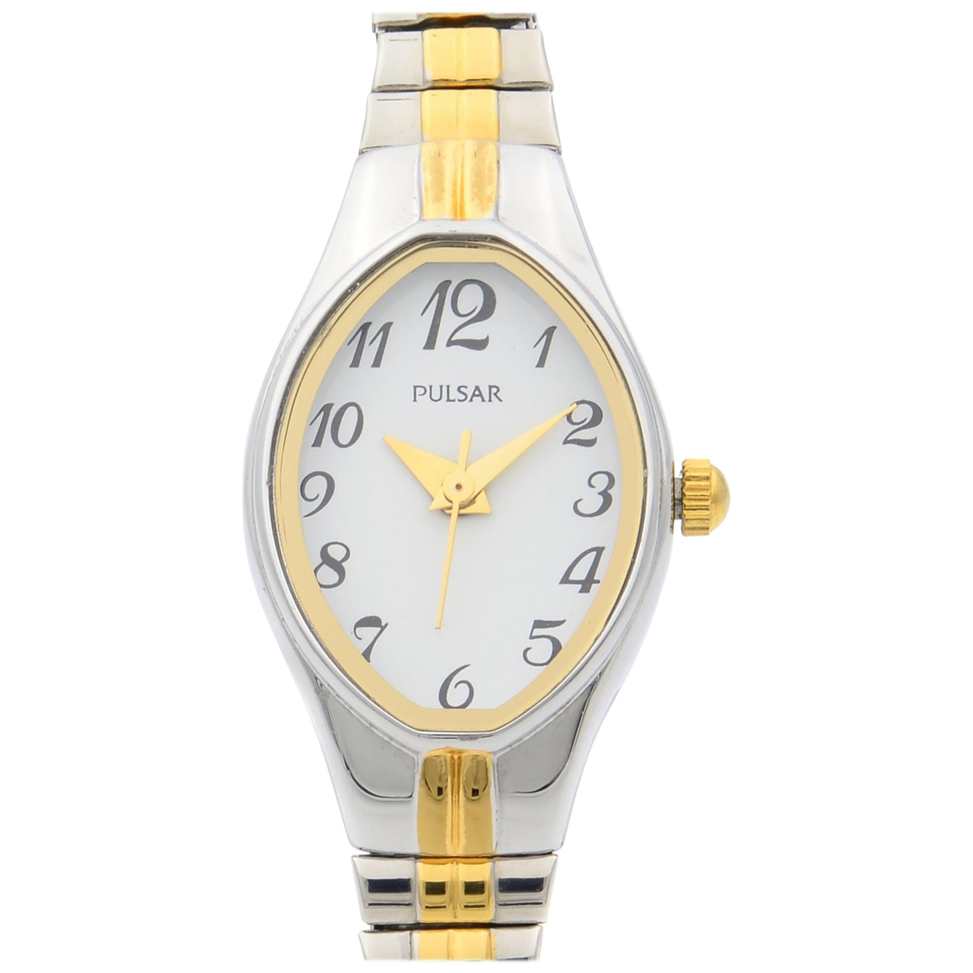 Pulsar by Seiko Two-Tone Stainless Steel Japanese Quartz Womens Watch  PC3272 at 1stDibs