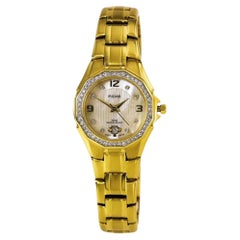 Pulsar Montre à quartz pour femme PXT800 en acier inoxydable et cristal de couleur or avec cadran MOP