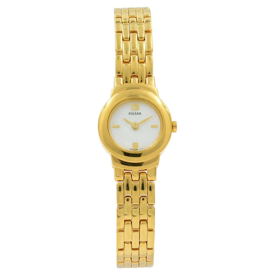 Pulsar Gold Tone Stainless Steel MOP Quartz Ladies Watch PEG642 For ...