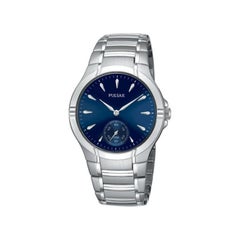 Pulsar Stainless Steel Blue Dial Japan Quartz Mens Watch PN4015
