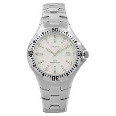 Used Pulsar Stainless Steel Date Silver Dial Quartz Mens Watch PXDA63X