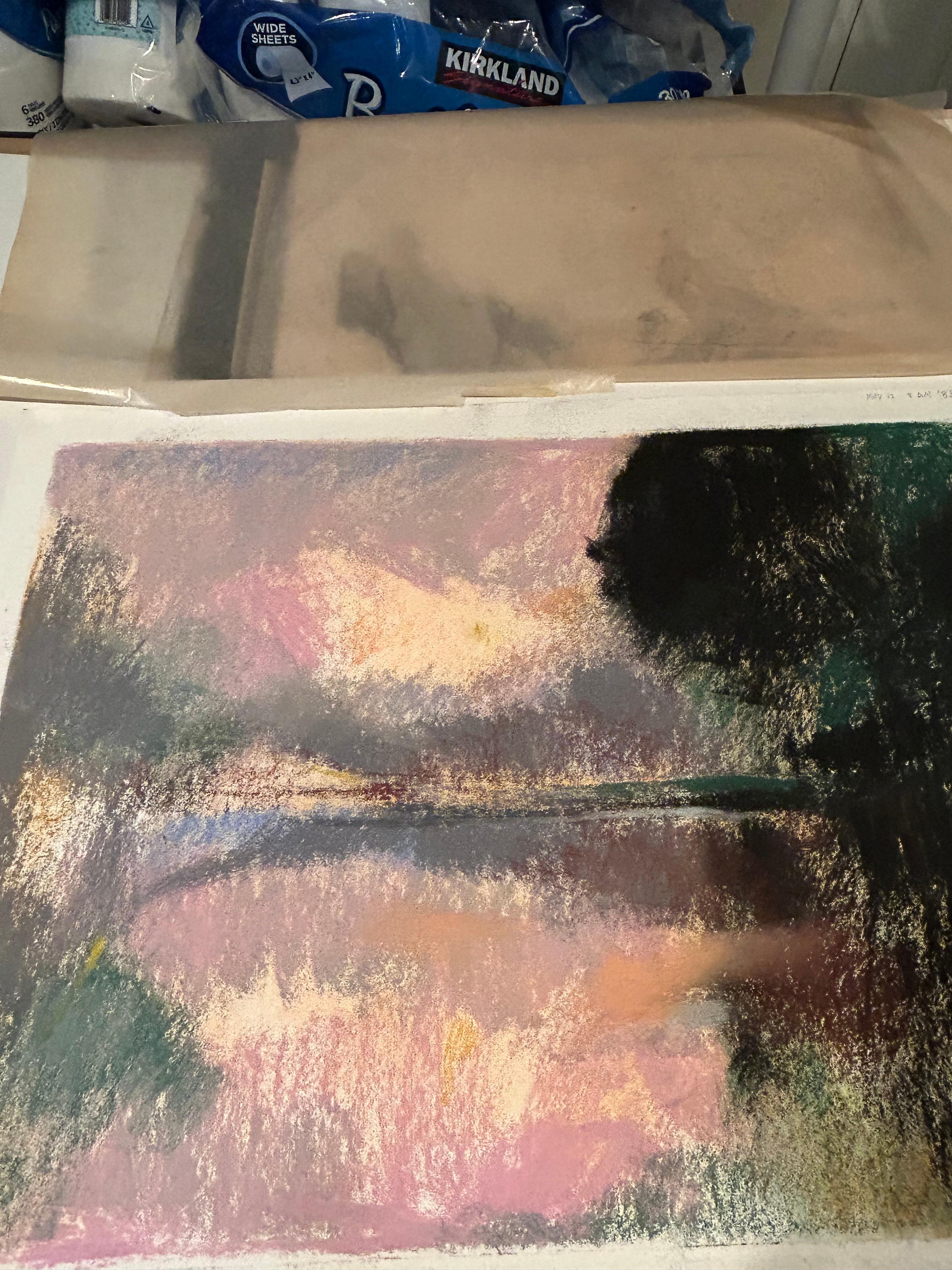 Pulsating Pastel of Landscape in England by Thomas George For Sale 3