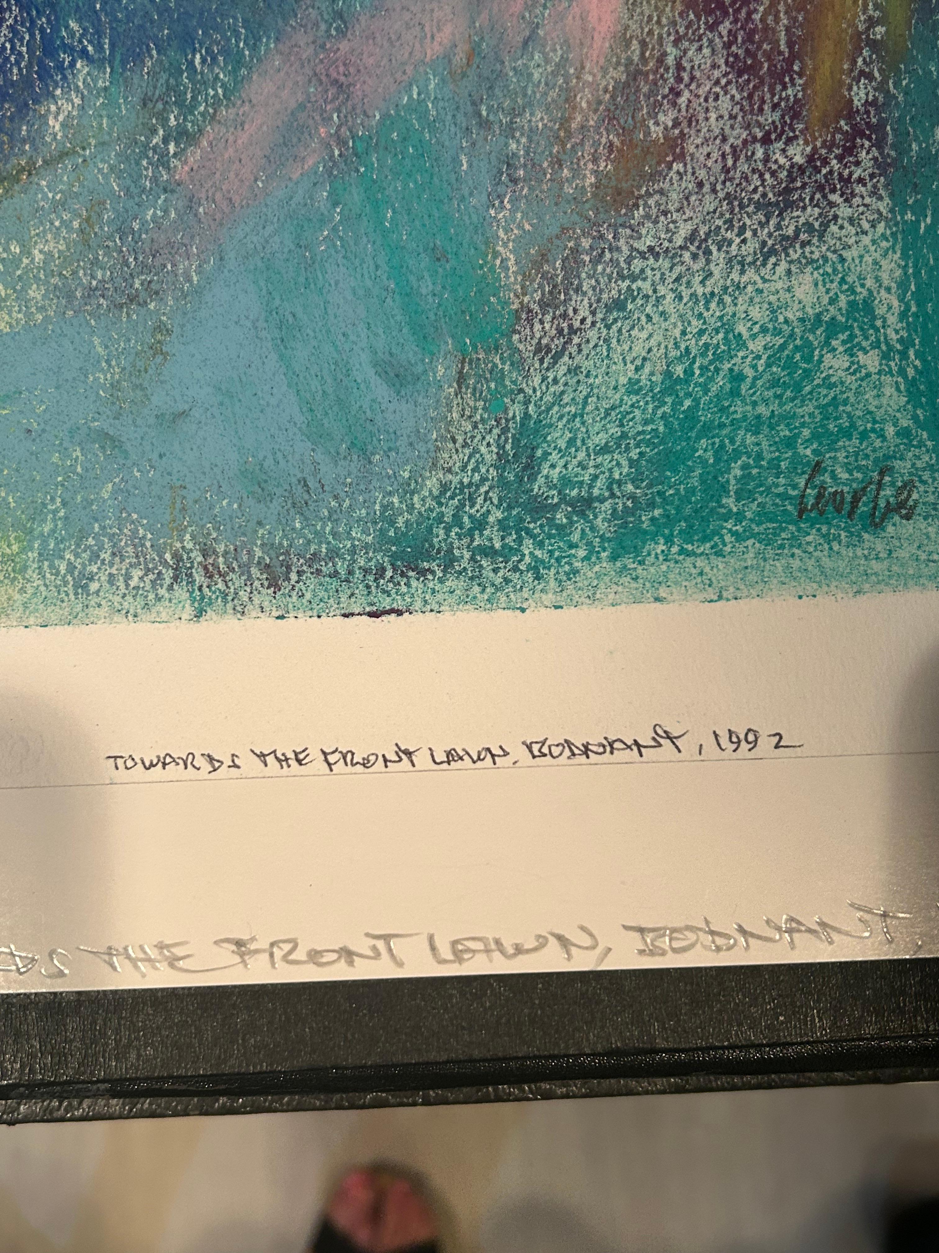 Pulsating Pastel of Landscape in England by Thomas George In Good Condition For Sale In Hopewell, NJ