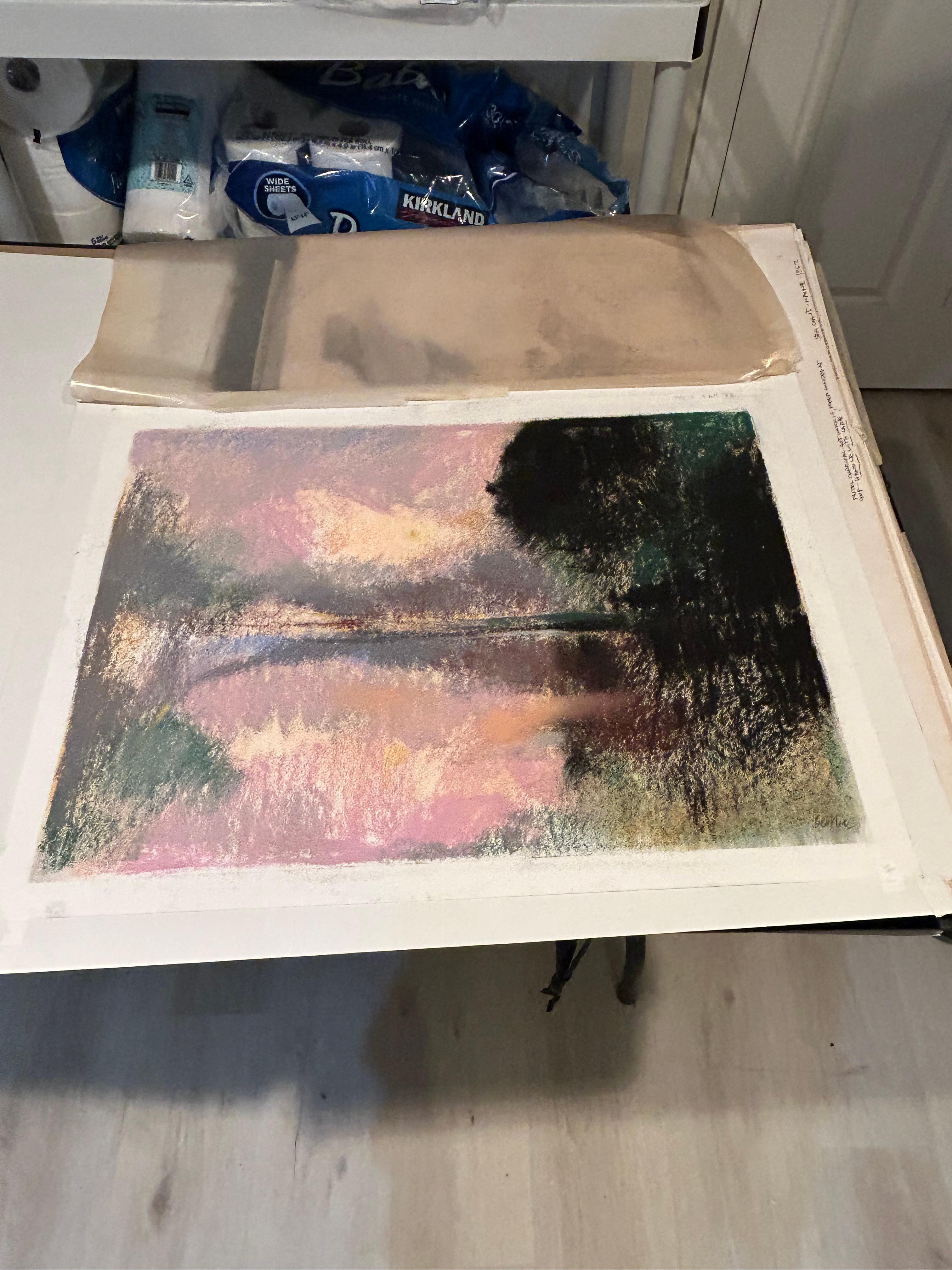 Pulsating Pastel of Landscape in England by Thomas George For Sale 2