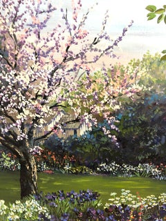 Pulsatingly Alive Garden Landscape Painting by John Powell
