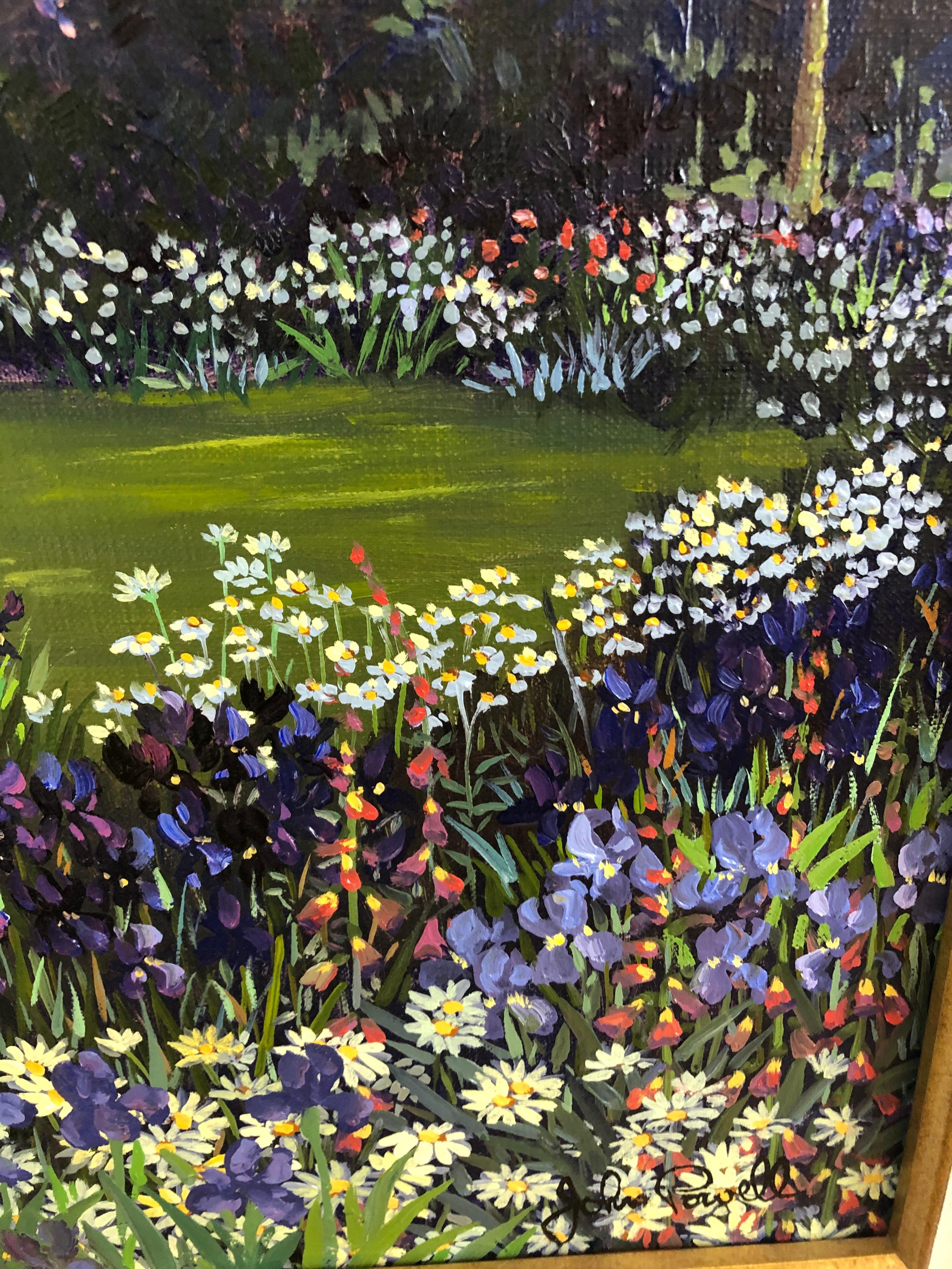 North American Pulsatingly Alive Garden Landscape Painting by John Powell