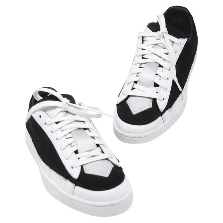 Puma X Karl Lagerfeld Suede and Leather Lace Up Sneakers Size 8 PM-S0917P-0143