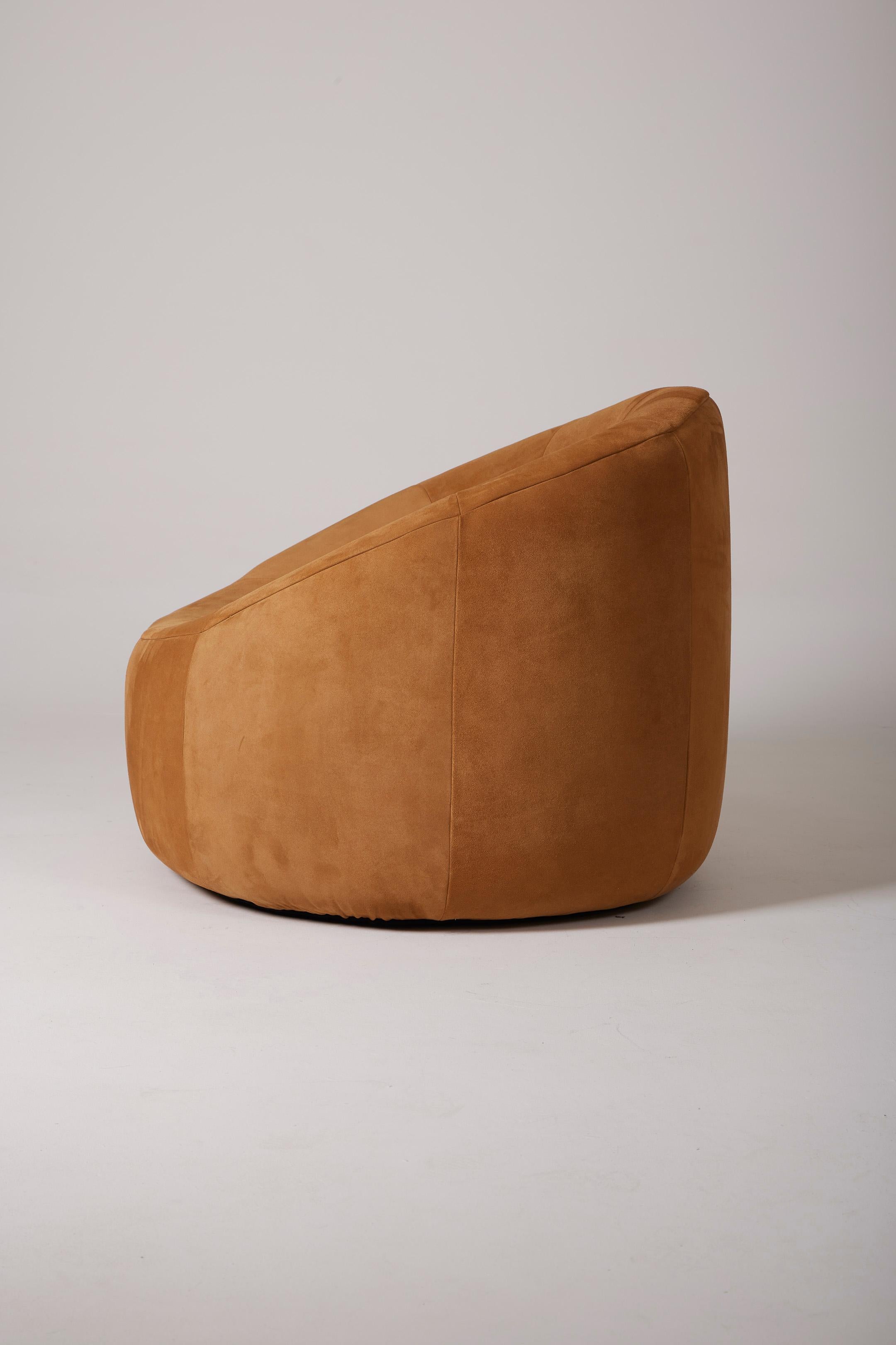 Faux Leather Pumpkin armchair by Pierre Paulin