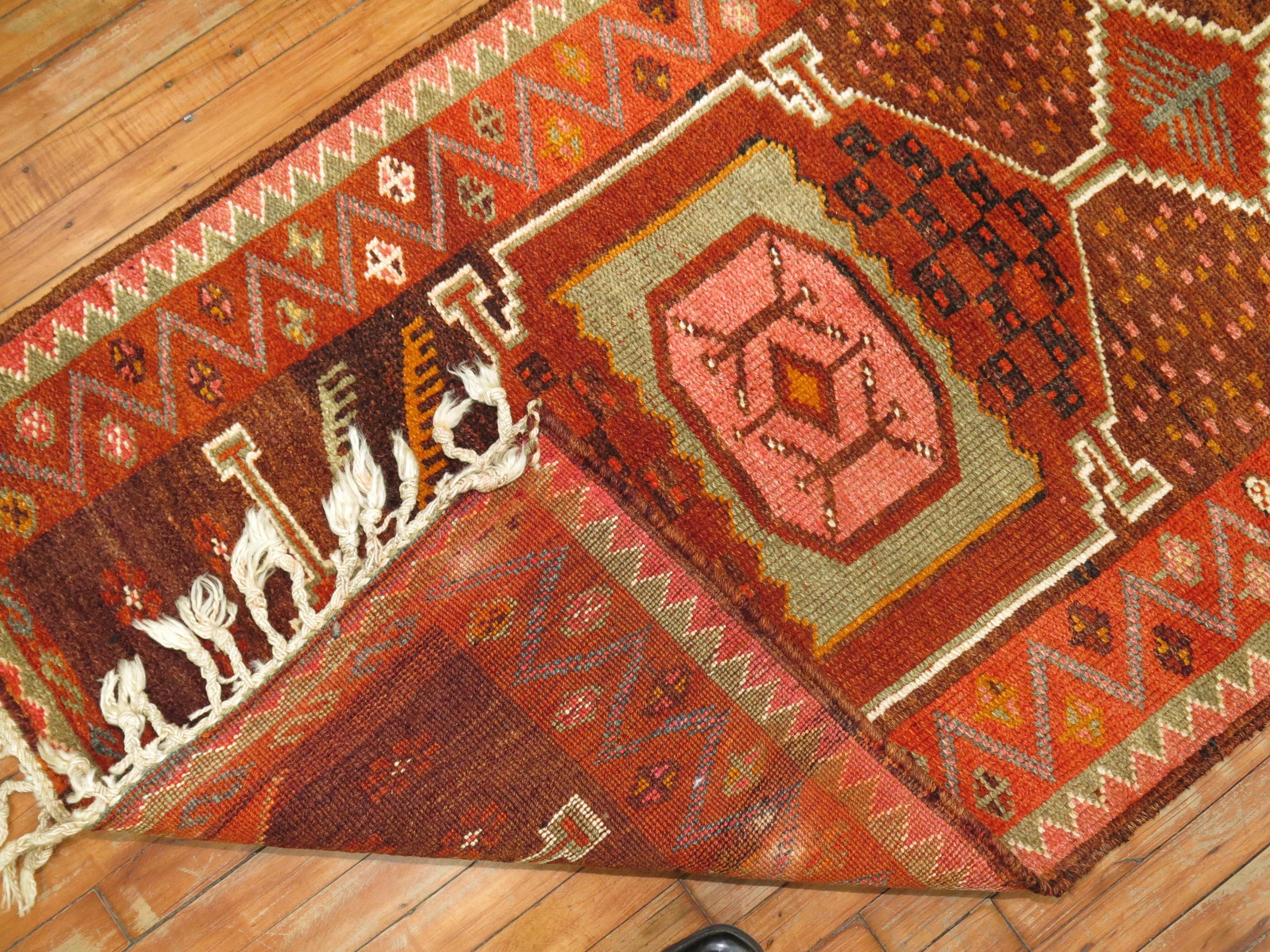 Vintage one of a kind Turkish Anatolian runner.

3'1'' x 13'8''