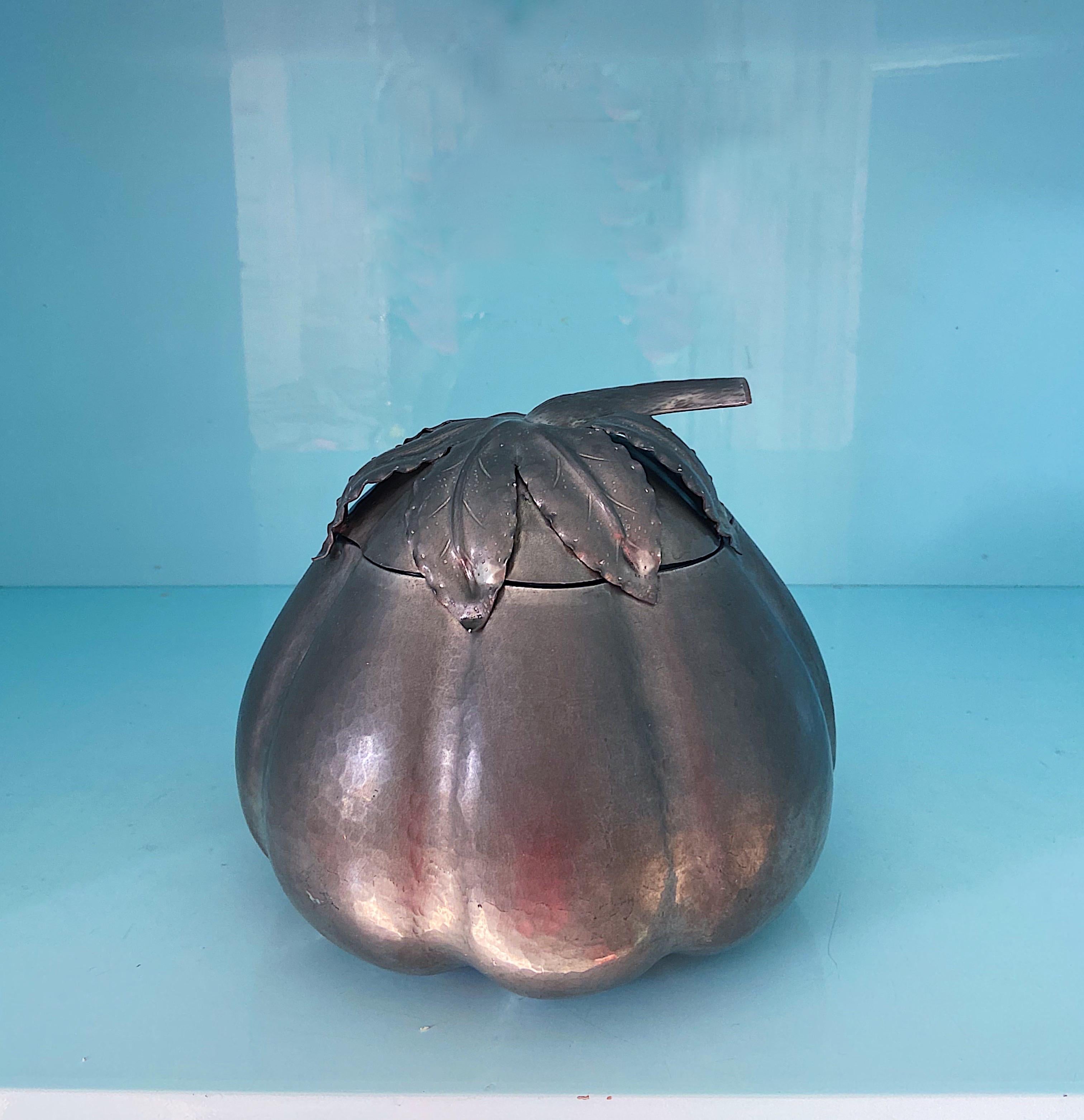 Mid-Century Modern Pumpkin Ice Bucket by Mauro Manetti For Sale