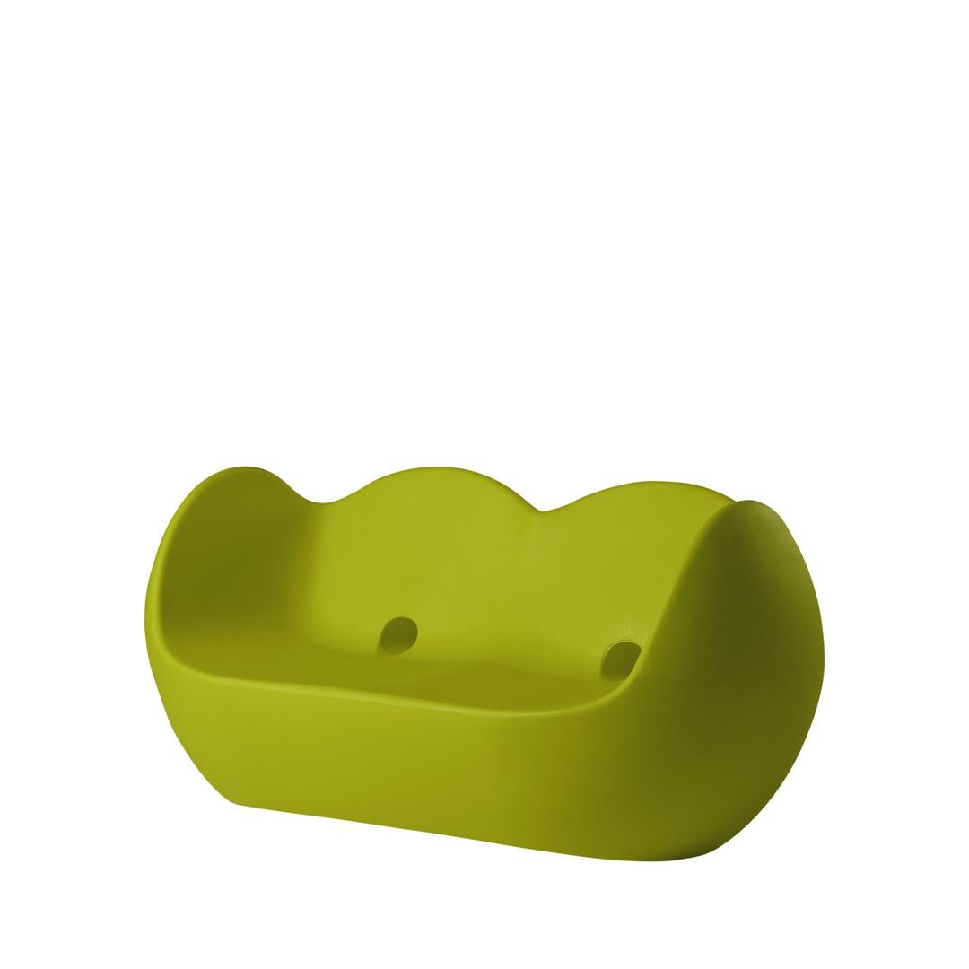 Pumpkin Orange Blossy Rocking Sofa by Karim Rashid For Sale 3