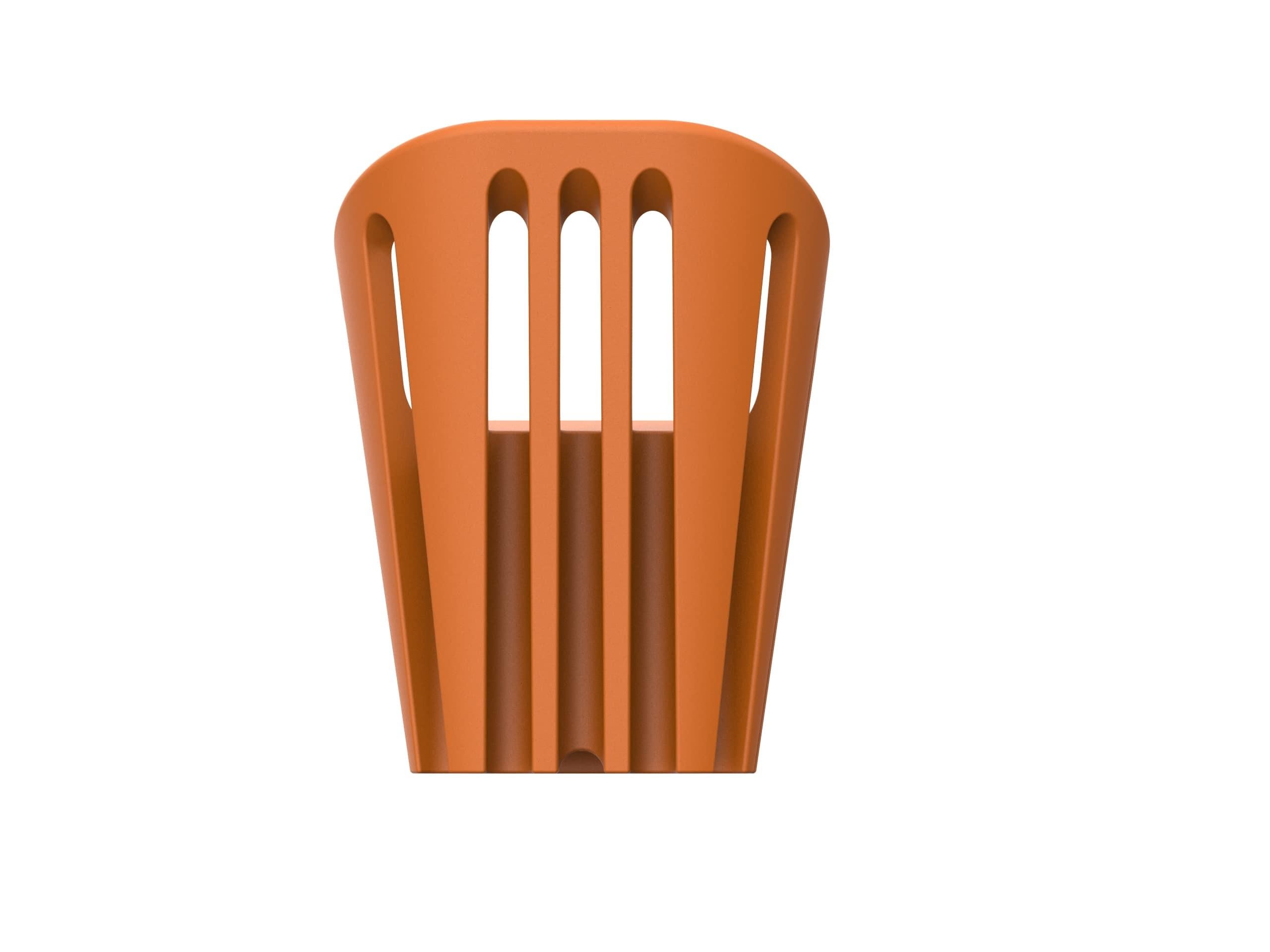 Pumpkin Orange Coliseum Chair by Alvaro Uribe For Sale 3