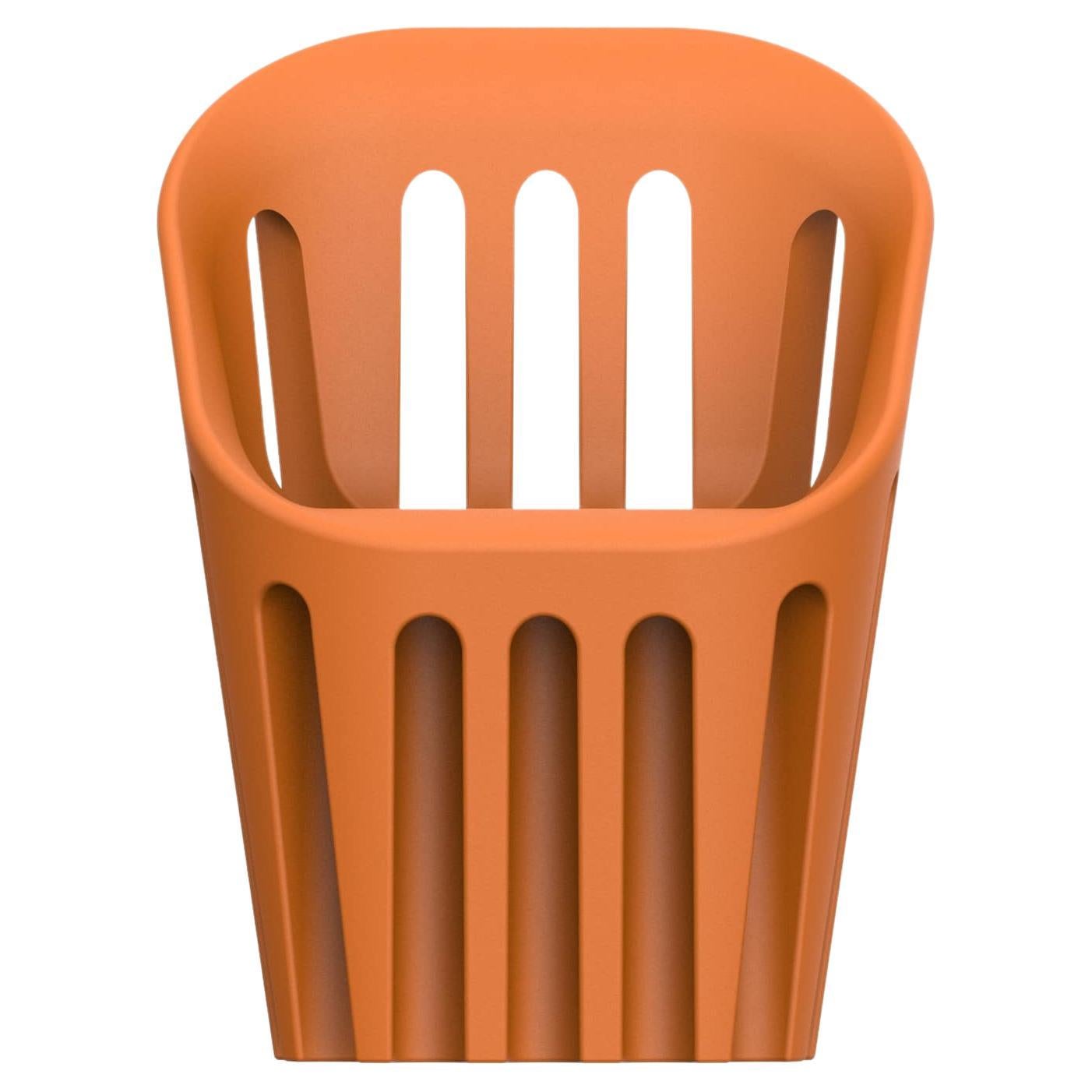 Pumpkin Orange Coliseum Chair by Alvaro Uribe For Sale