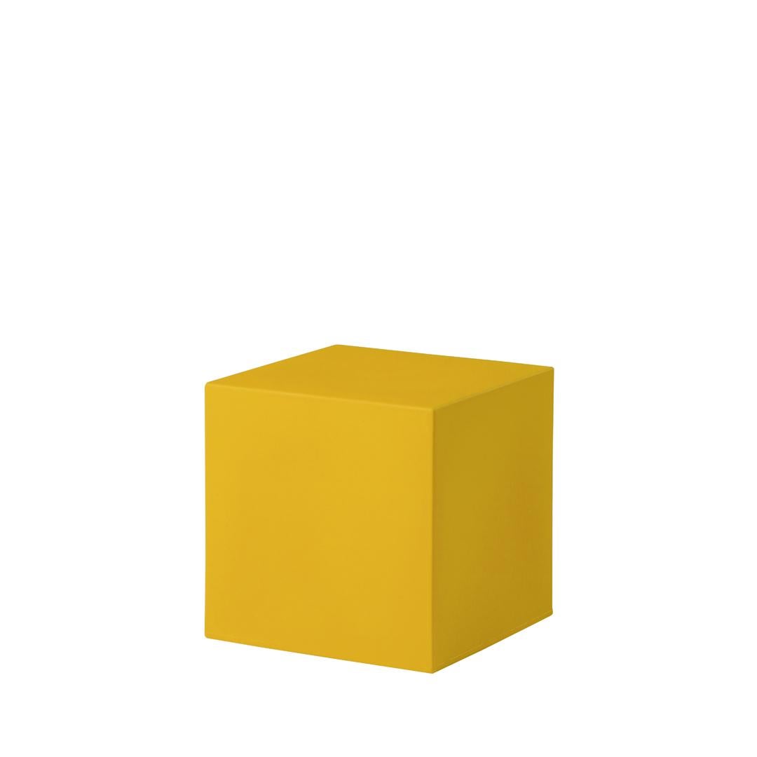 Pumpkin Orange Cubo Pouf Stool by SLIDE Studio For Sale 5