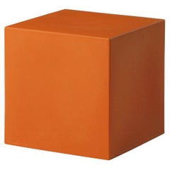 Cubo Pouf Hocker in Kürbis Orange von SLIDE Studio