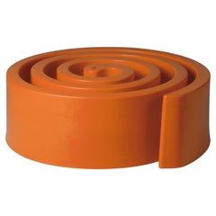 Pumpkin Orange Summertime Pouf by Giò Colonna Romano