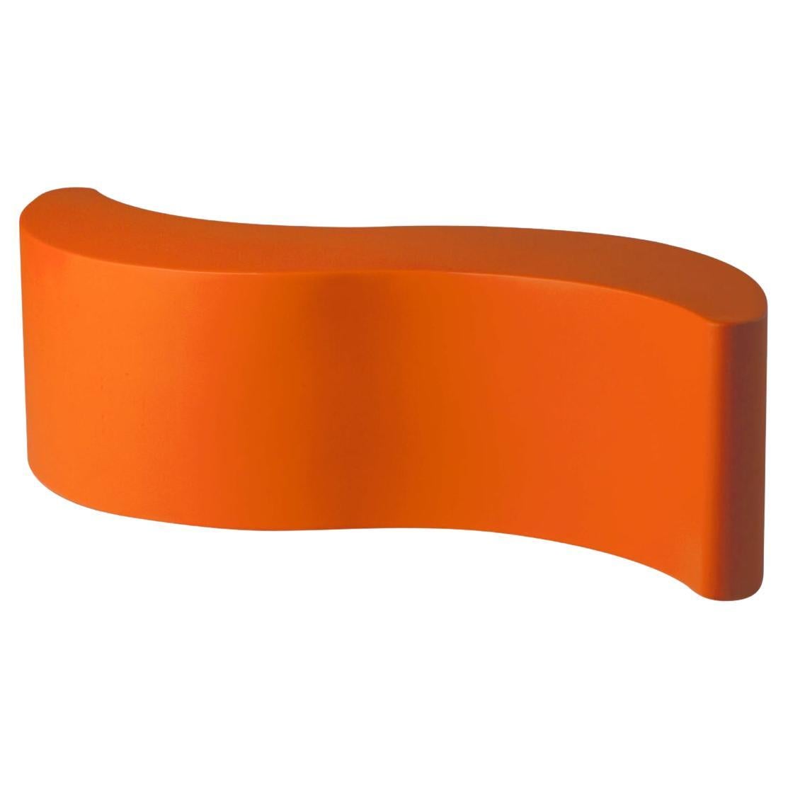 Pumpkin Orange Wave Bench by Giò Colonna Romano