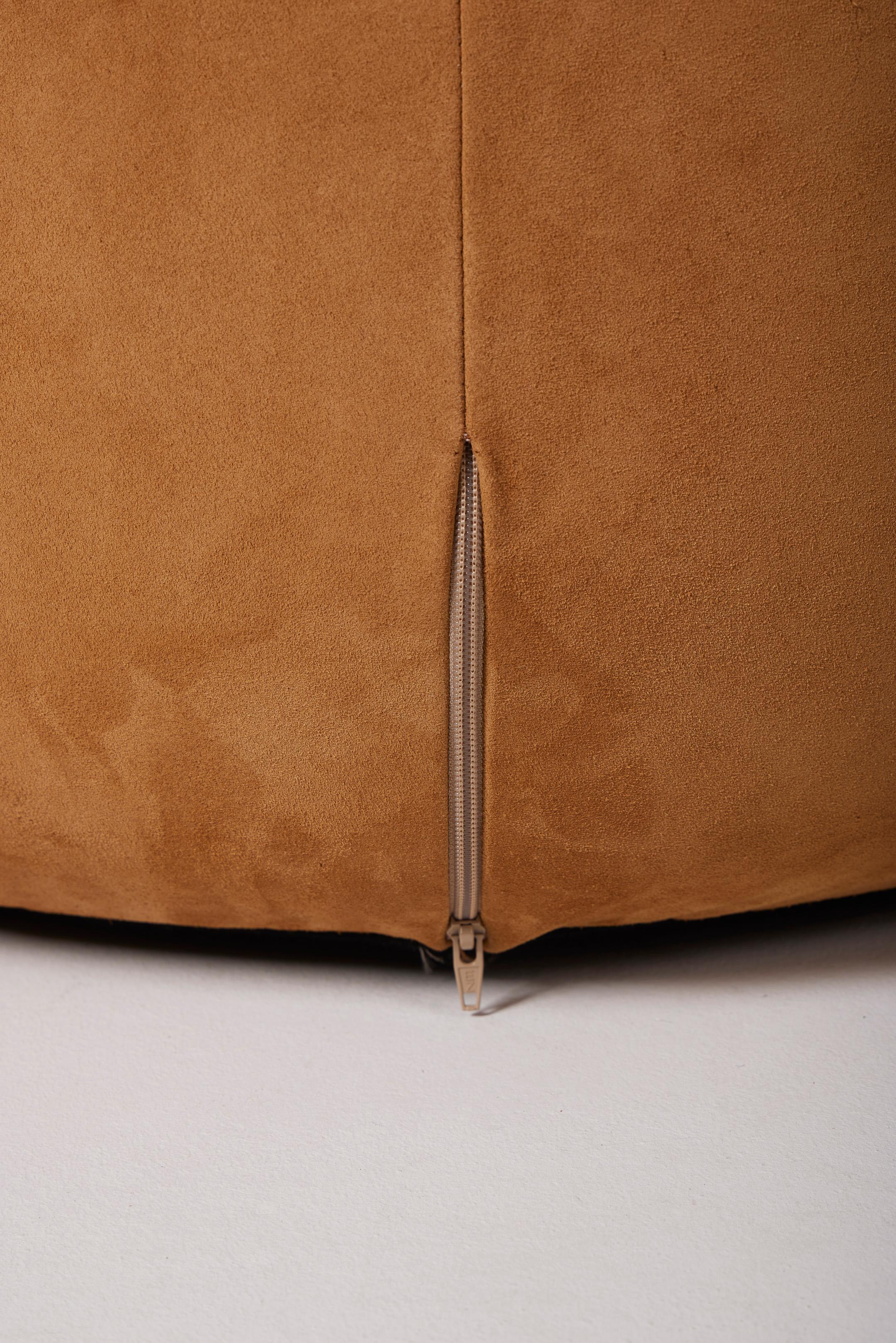 Faux Leather Pumpkin pouf by Pierre Paulin