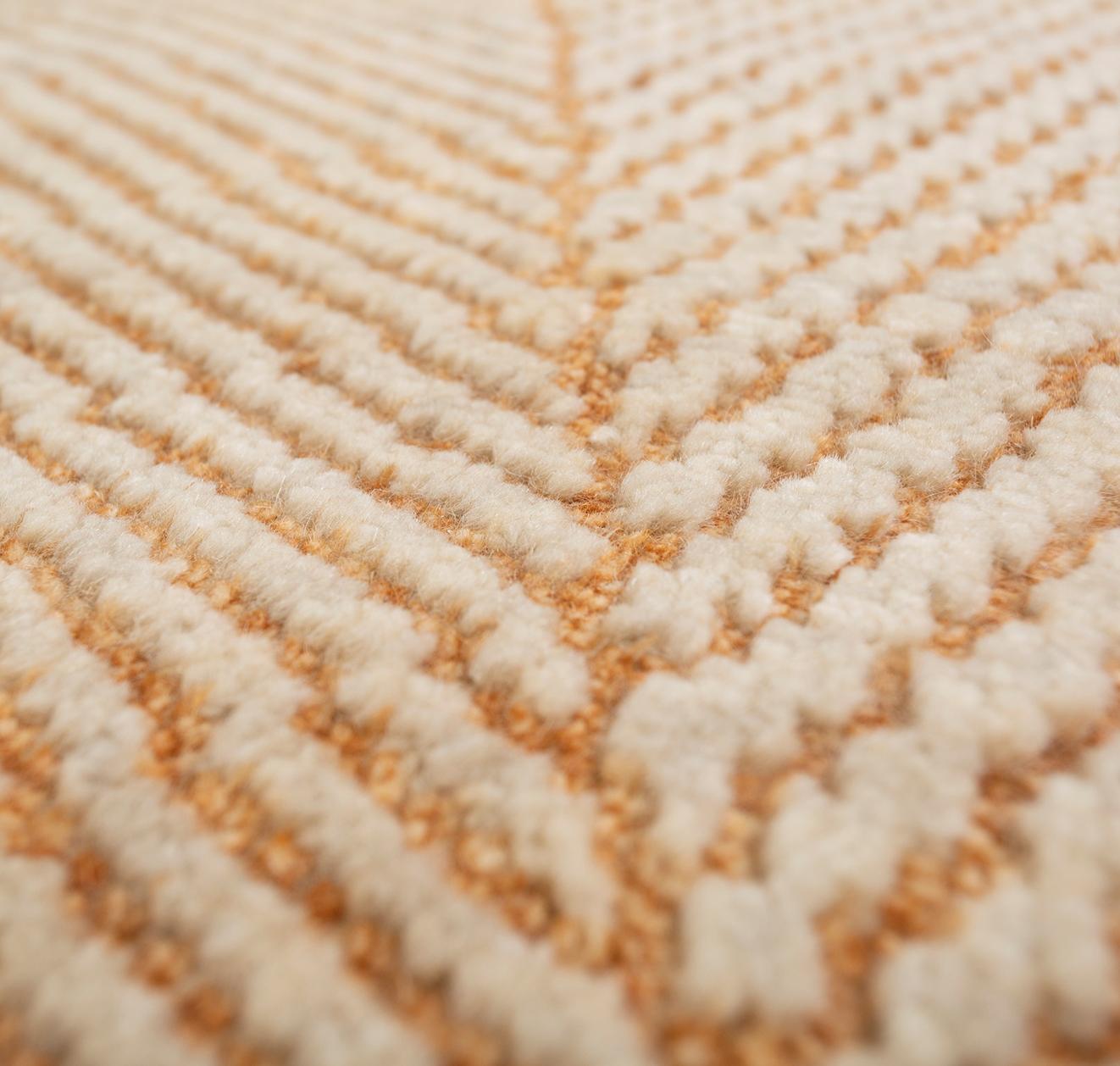 Organic Modern Pumpkin Rug by Rural Weavers, Knotted, Wool, 240x300cm For Sale
