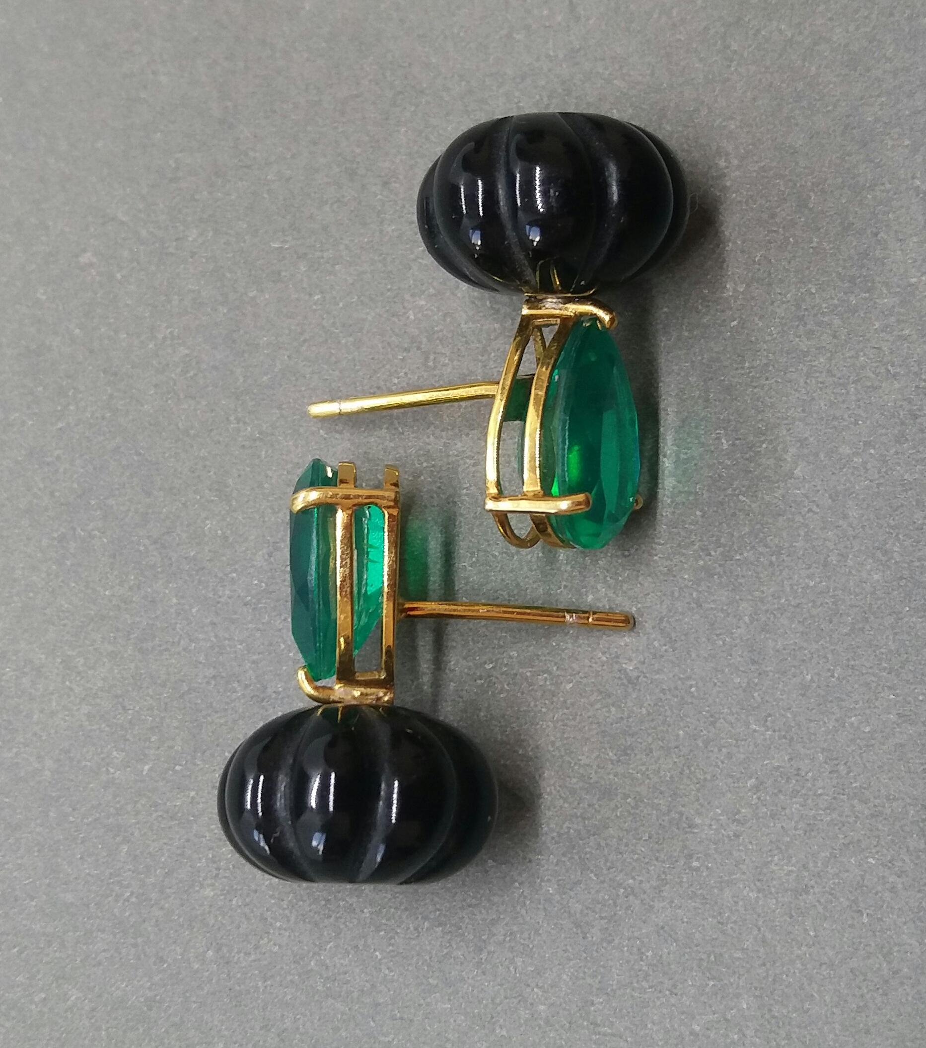 green quartz earrings