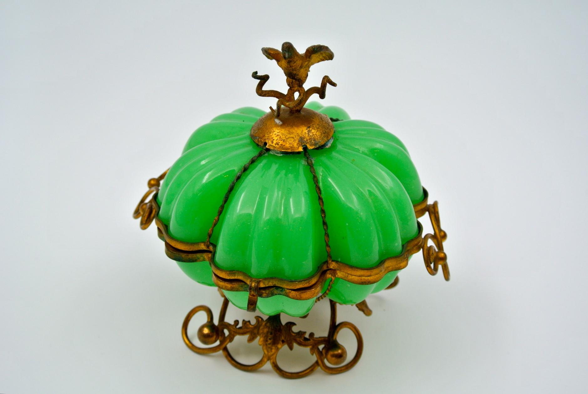 19th Century Pumpkin-Shaped Box