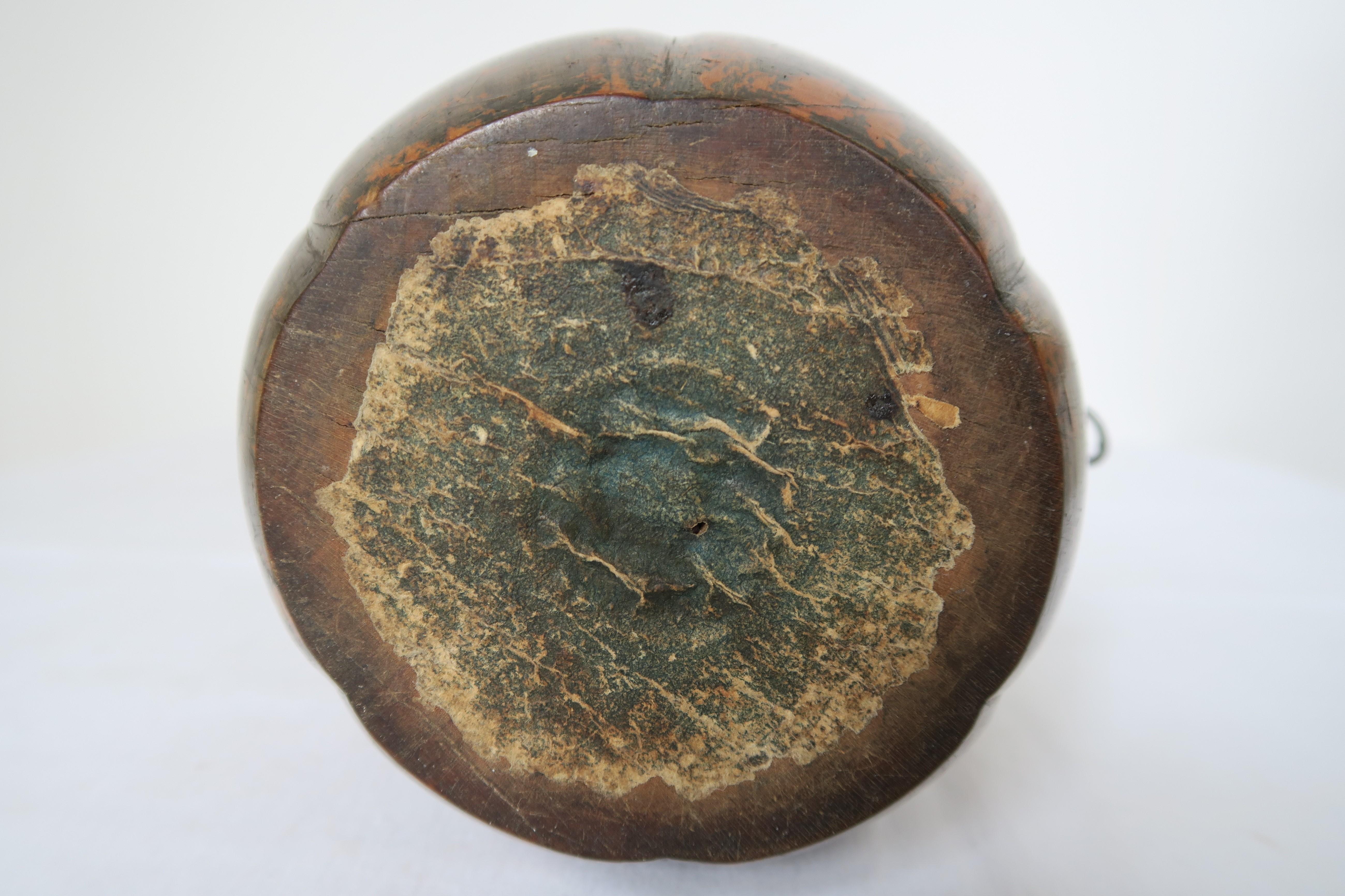 Pumpkin Shaped Wooden Tea Caddy, George II Period 2
