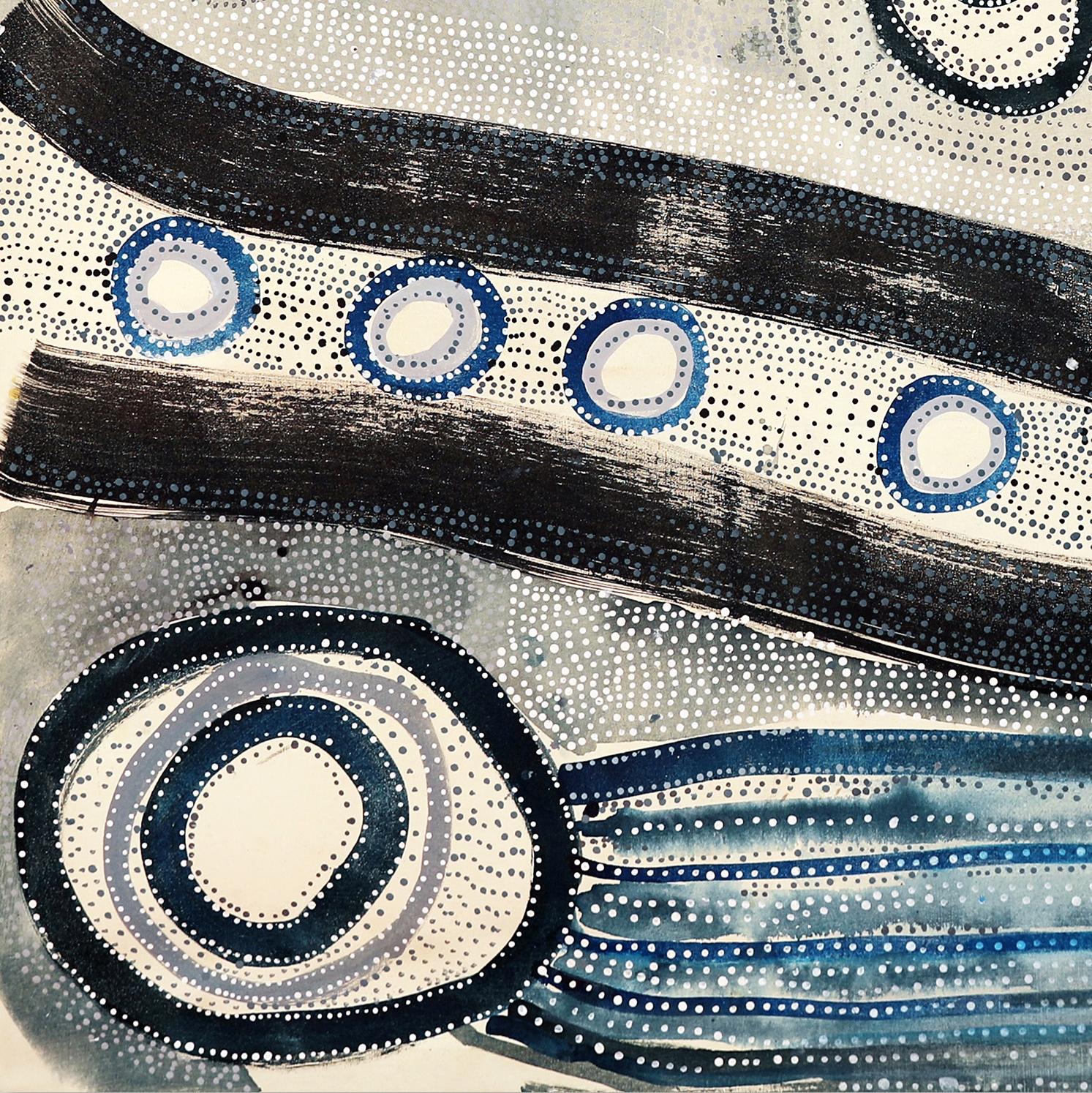 „Antara“, ein Acryl- und Tuschegemälde auf Leinen von Puna Yanima. im Angebot 3