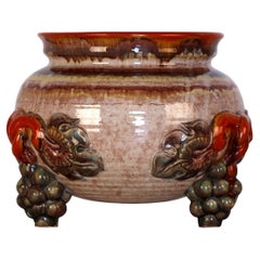Ciotola da punch "Bacchus" in stile Art Déco STATEMENT, utilizzabile anche come coprivaso, D&B con smalto all'uranio