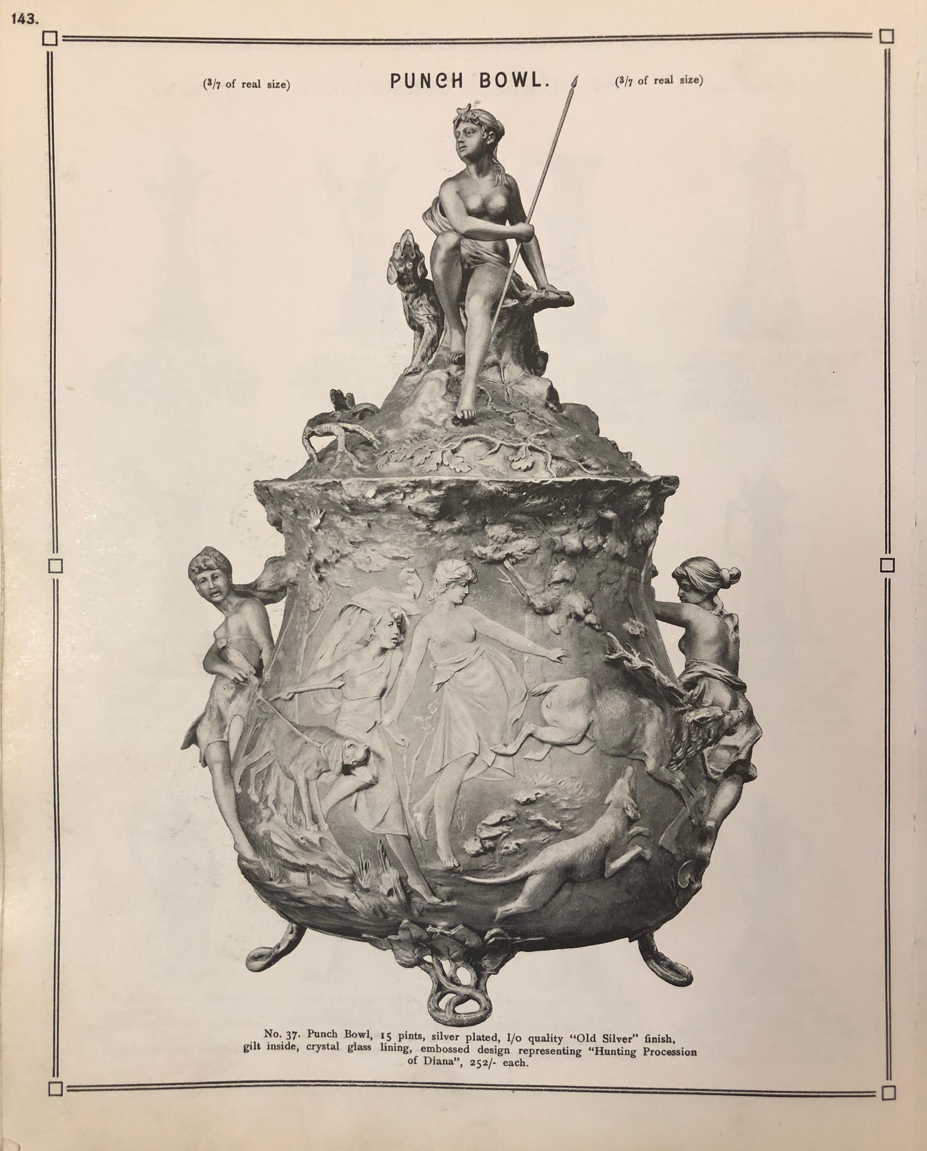 Punch Bowl, Jugendstil, Art Nouveau, Liberty, German, 1900, WMF For Sale 11