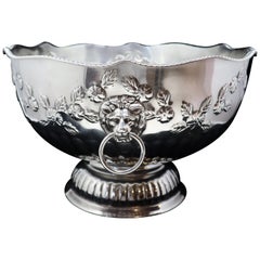 Punch Bowl Silver-Plated, English, Mid-20th Century