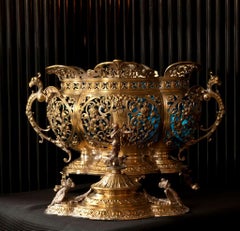 Punch Bowl Style: Liberty, Jugendstil, Art Nouveau, 1900, WMF, Material: Bronze