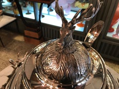 Punch Bowl with Deer Style, Jugendstil, Art Nouveau, Liberty, 1910, WMF